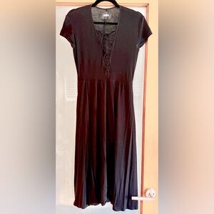 REFORMATION jersey dress with tie-front detail size L (fits M-L)